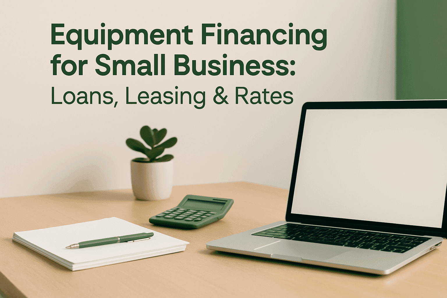 Equipment Financing for Small Business: Loans, Leasing & Rates